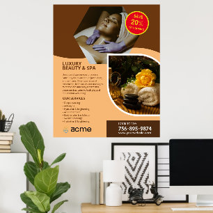 Affiche Centre spa personnalisé