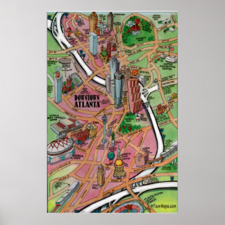 Affiche Centre-ville d'Atlanta