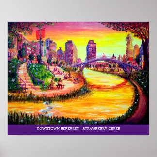 Affiche Centre-ville de Berkeley - Strawberry Creek