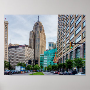 Affiche Centre-ville de Detroit