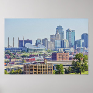 Affiche Centre-ville de Kansas City, Missouri, Skyline