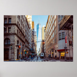 Affiche Centre-ville de New York Vue du World Trade Center