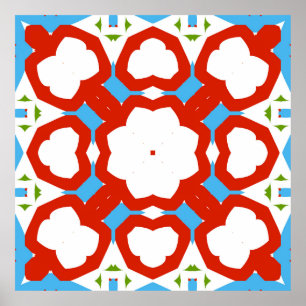 Affiche céramique mexicaine ancienne talavera. Design grap