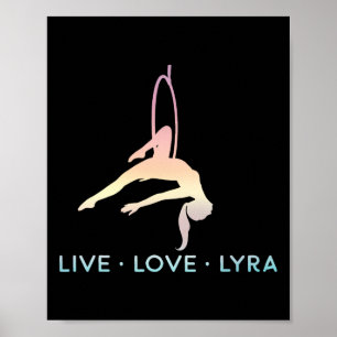 Affiche Cerceau aérien d'amour, Lyre, Gif de yoga aérien a
