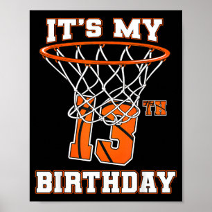 Affiche cerceau de basketball pour 13 ans