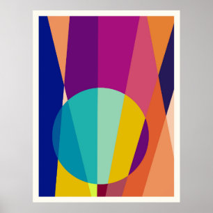 Affiche Cercle arrière - plan motif géométrique