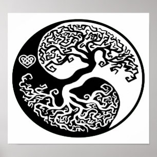 Affiche Cercle d'arbre de Ying-Yang