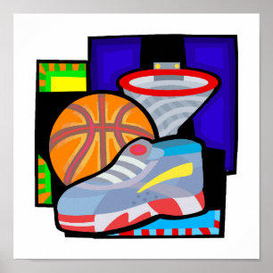 Affiche Cercle de baskets de boule