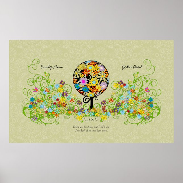 Affiche Cercle de Forêt Magique de l'Amour Mariage d'arbre (Devant)