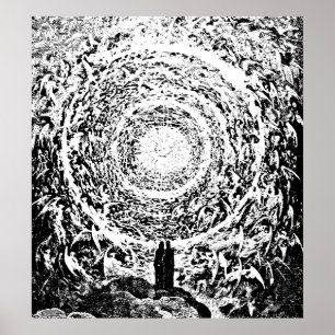 Affiche Cercle d'illustration du paradis de Dante d'anges