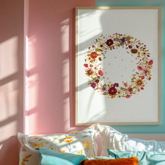 Affiche Cercle Fleurissant | Art de Fleur Pressée par S. F
