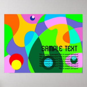 Affiche Cercle fluide coloré abstrait arrière - plan