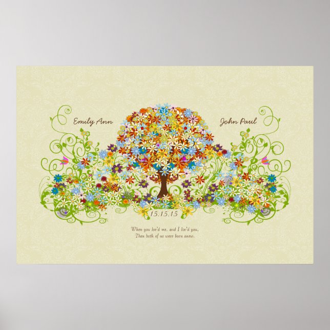 Affiche Cercle forestier enchanté de l'arbre Mariage d'amo (Devant)