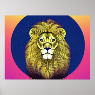 Affiche Cercle Lion