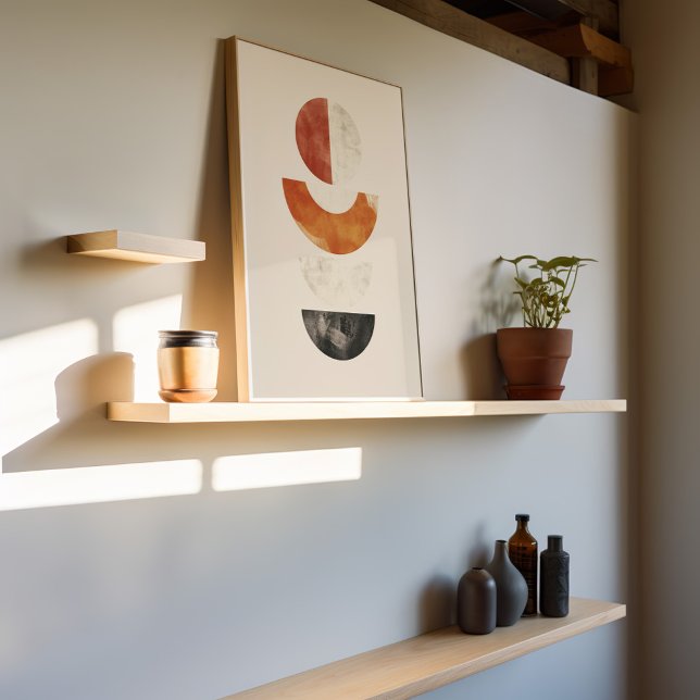 Affiche Cercle minimaliste Boho Abstrait (Créateur téléchargé)