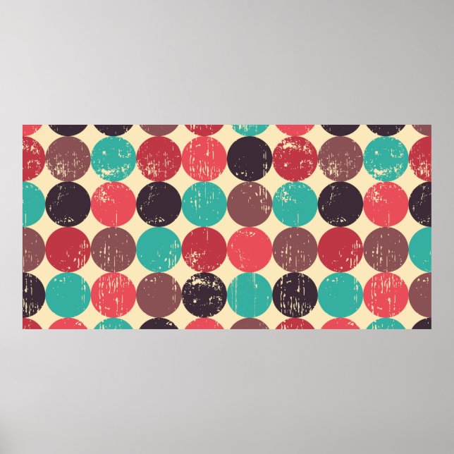 Affiche Cercle motif sans soudure. Motif sans couture. Cen (Devant)
