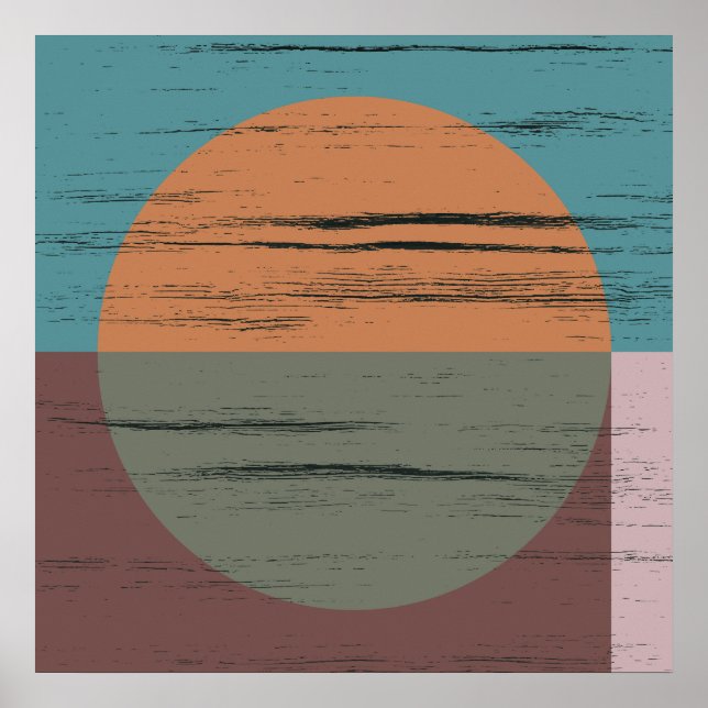 Affiche Cercle orange et vert (Devant)
