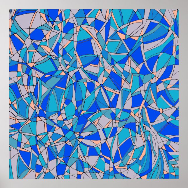 Affiche Cercles Abstraits (Devant)