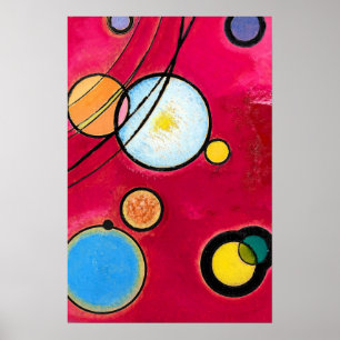 Affiche Cercles colorés Peinture Abstraite géométrique