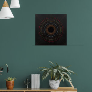 Affiche Cercles concentrés minimalistes Géométrie Art Impr
