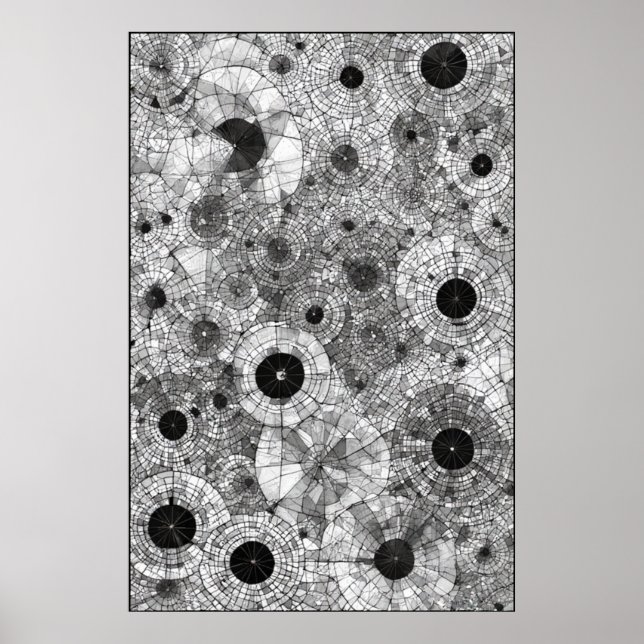 Affiche Cercles concentriques : une symphonie géométrique (Devant)