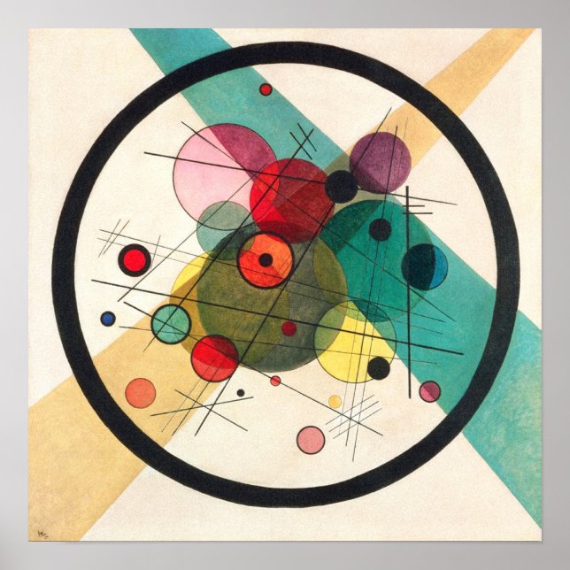 Affiche Cercles dans un cercle, Kandinsky  (Devant)