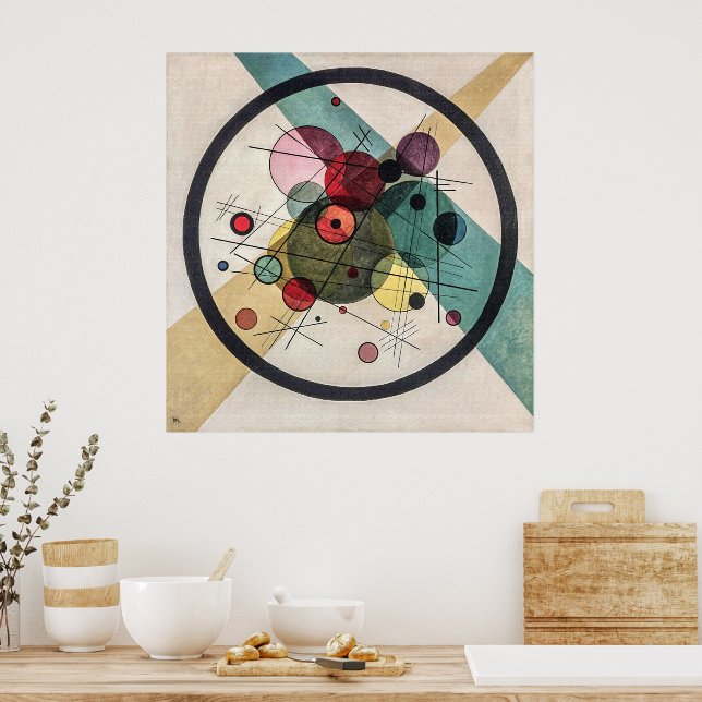 Affiche Cercles dans un cercle - Kandinsky (Cuisine)