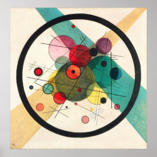 Affiche Cercles dans un cercle, Kandinsky