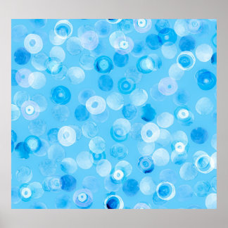 Affiche Cercles d'hiver : Pois Abstraits.