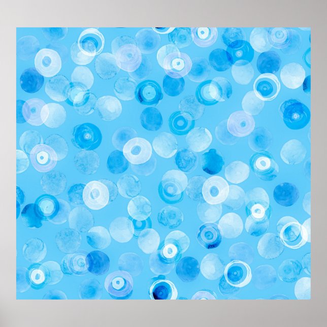 Affiche Cercles d'hiver : Pois Abstraits. (Devant)