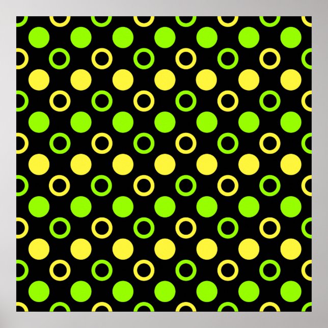 Affiche Cercles et Pois de citron et de citron vert par ST (Devant)