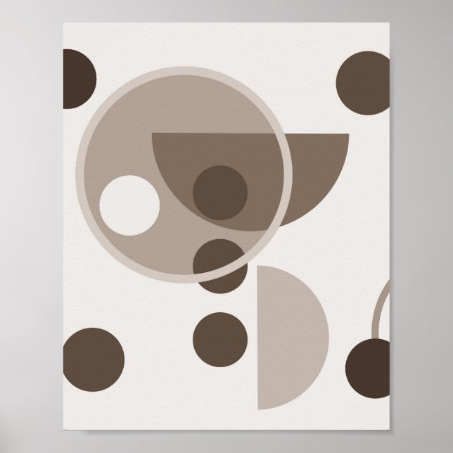 Affiche Cercles géométriques Abstraits (Devant)