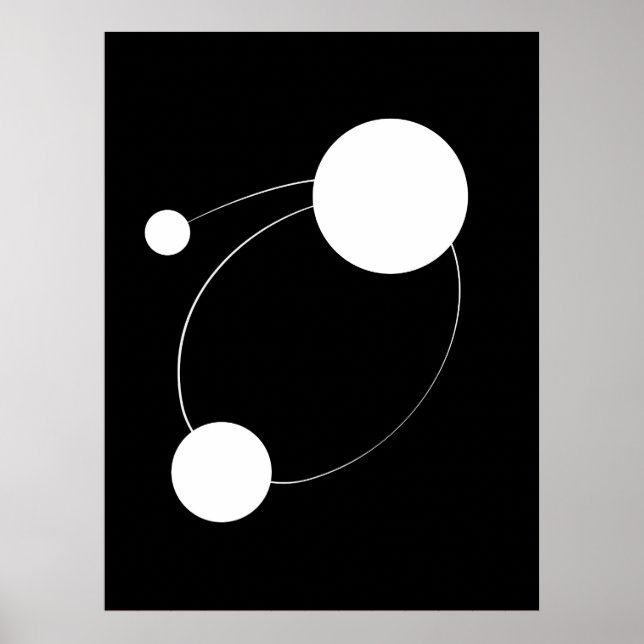 Affiche Cercles interconnectés Art Abstrait | G minimalist (Devant)