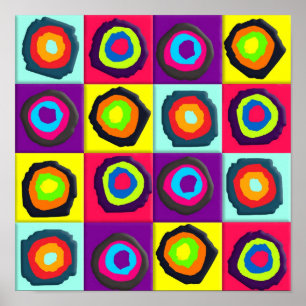 Affiche cercles motif