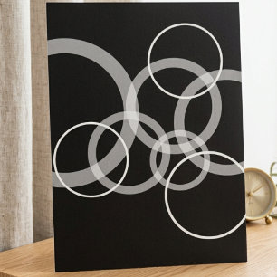 Affiche Cercles noirs et blancs modernes qui se chevauchen