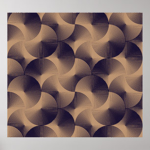 Affiche Cercles Optiques Illusion : Géométrique sans joint