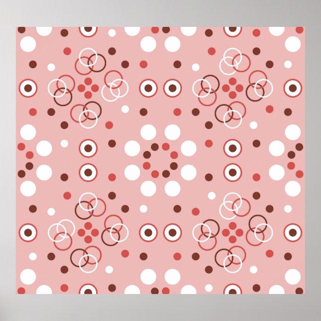 Affiche Cercles vintages : Charme Géométrique sans couture (Devant)