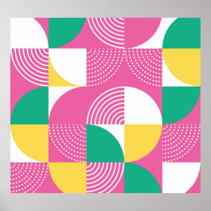 Affiche Cercles vintages : Harmonie Graphique.