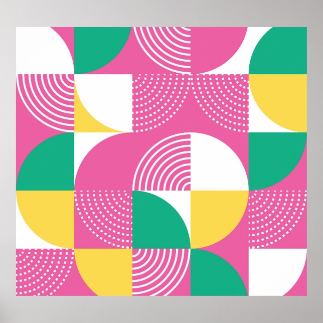 Affiche Cercles vintages : Harmonie Graphique. (Devant)