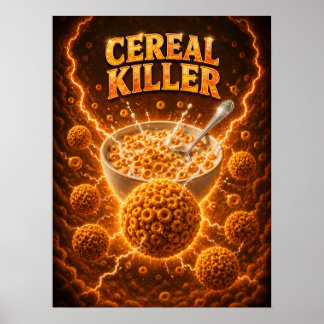 Affiche Céréal Cosmic Crunch Fun Vibe