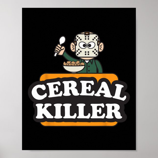 Affiche Cereal Killer Food Pun Humour Costume Amusant Hall (Devant)
