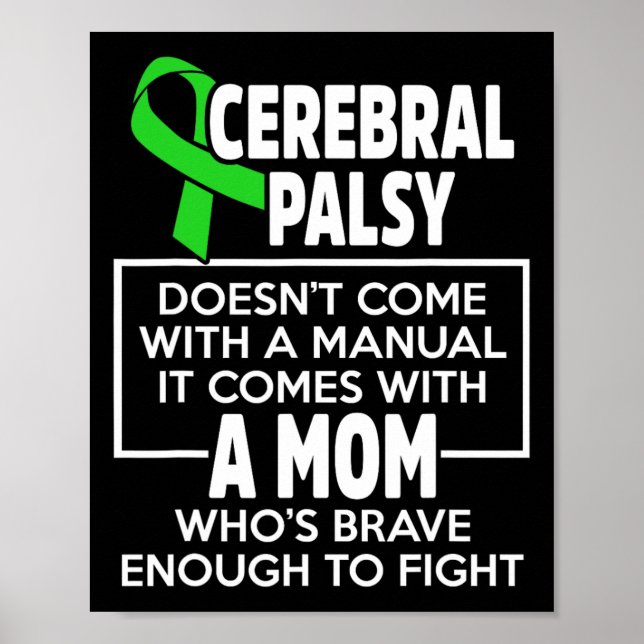 Affiche Cérébral Palsy Cp Sensibilisation Maman Guerrier S (Devant)