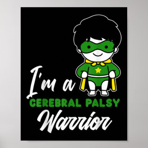 Affiche Cérébral Palsy Warrior Cp Hero Cérébral Palsy Awar