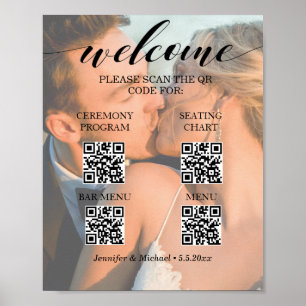 Affiche Cérémonie 4in1&assise graphique&bar&menu code qr p