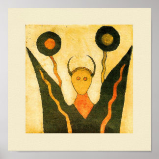 Affiche Cérémonie amérindienne de carré Hand Drum