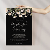 Cérémonie classique de Blush Fleur sauvage noir dé