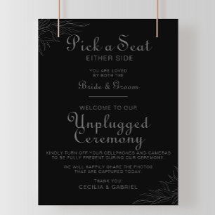 Affiche Cérémonie de débranchement du Mariage Boho Retro n