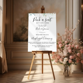 Affiche Cérémonie de débranchement du Mariage Gold Green