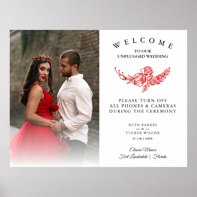 Affiche Cérémonie de débranchement du Mariage Red Roses Ga (Devant)