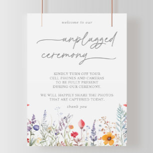 Affiche Cérémonie de fleurs sauvages colorées printanières